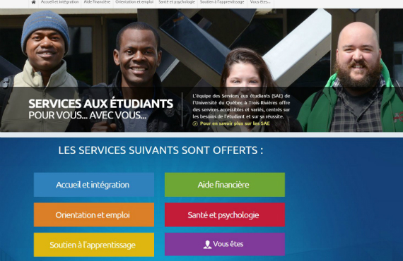 Site Web des Services aux étudiants, UQTR