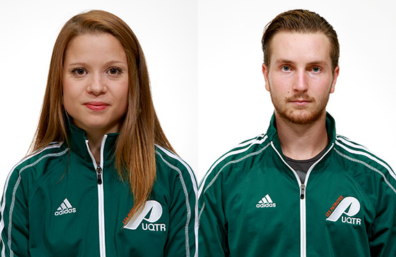 Juliette Saury de la formation de badminton et Sébastien Auger de l'équipe de hockey