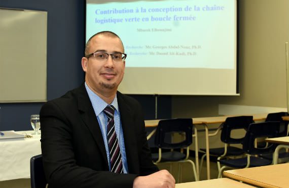 M. Mbarek El Bounjimi, étudiant au doctorat en ingénierie. (Photo Flageol)