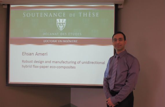 Ehsan Ameri, étudiant au doctorat en ingénierie.