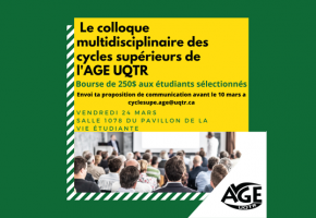 Colloque multidisciplinaire des cycles supérieurs AGE UQTR 2023