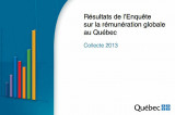 La rémunération des salariés québécois en 2013