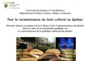 Le Département d’études en loisir, culture et tourisme dépose un mémoire au ministre de la Culture et des Communications du Québec
