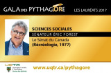 Portrait d’un lauréat Pythagore – Sénateur Éric Forest