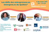 Les défis des entrepreneur.es émergent.es du Québec