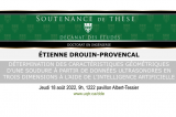 Soutenance de thèse d’Étienne Drouin-Provencal