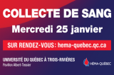 Collecte de Sang 25 janvier 2023 – Biologie médicale – Héma-Québec