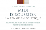 Midi-discussion: les femmes en politique