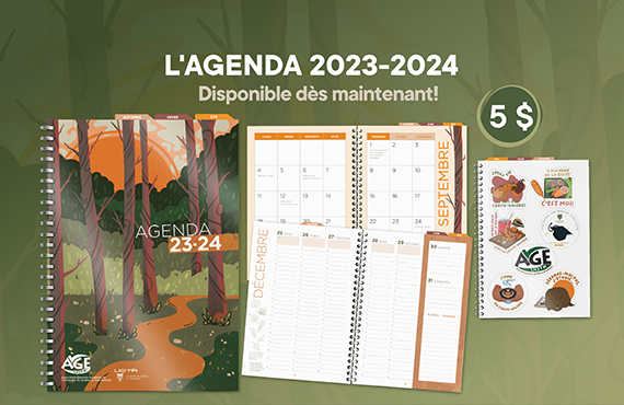 L'agenda 2023-2024 est enfin disponible!
