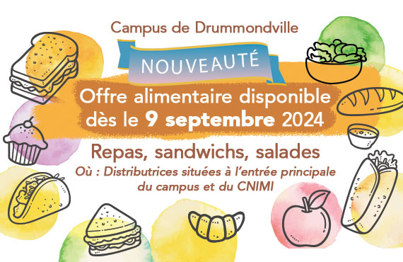 Offre alimentaire – Campus de Drummondville