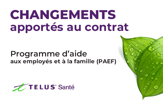 TELUS Santé : changements apportés au contrat