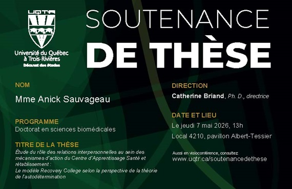 Soutenance de thèse d&rsquo;Anick Sauvageau