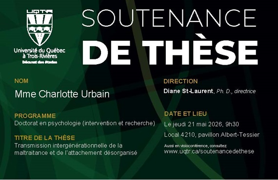 Soutenance de thèse de Charlotte Urbain