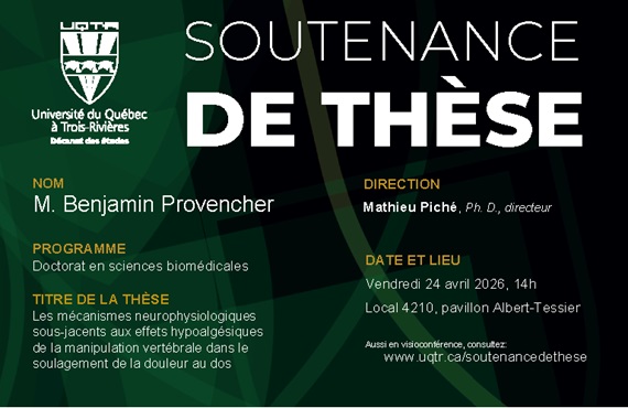 Soutenance de thèse de Benjamin Provencher