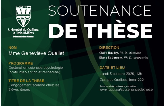 Soutenance de thèse de Geneviève Ouellet